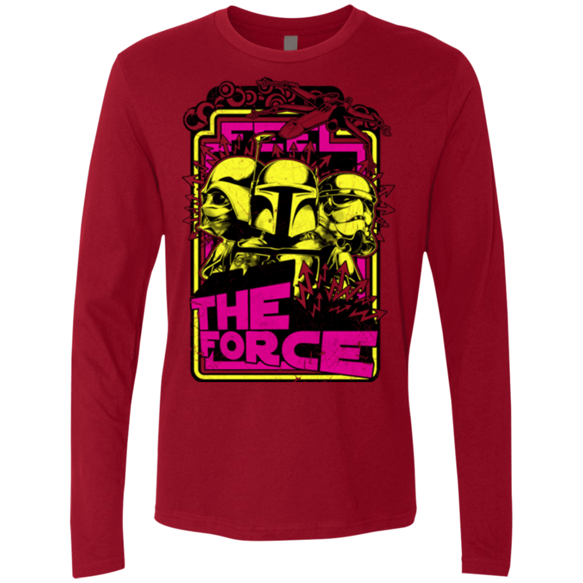 T-Shirts Cardinal / Small Feel The Force Men's Premium Long Sleeve