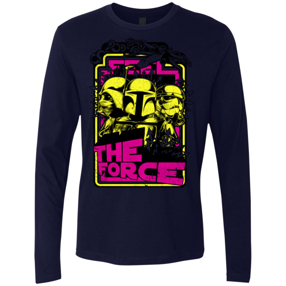 T-Shirts Midnight Navy / Small Feel The Force Men's Premium Long Sleeve