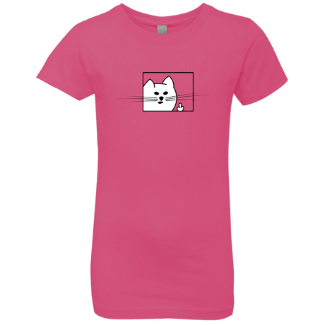T-Shirts Hot Pink / YXS Feline Flip Girls Premium T-Shirt