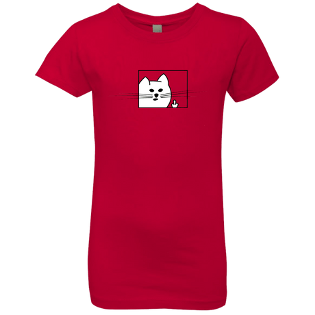 T-Shirts Red / YXS Feline Flip Girls Premium T-Shirt
