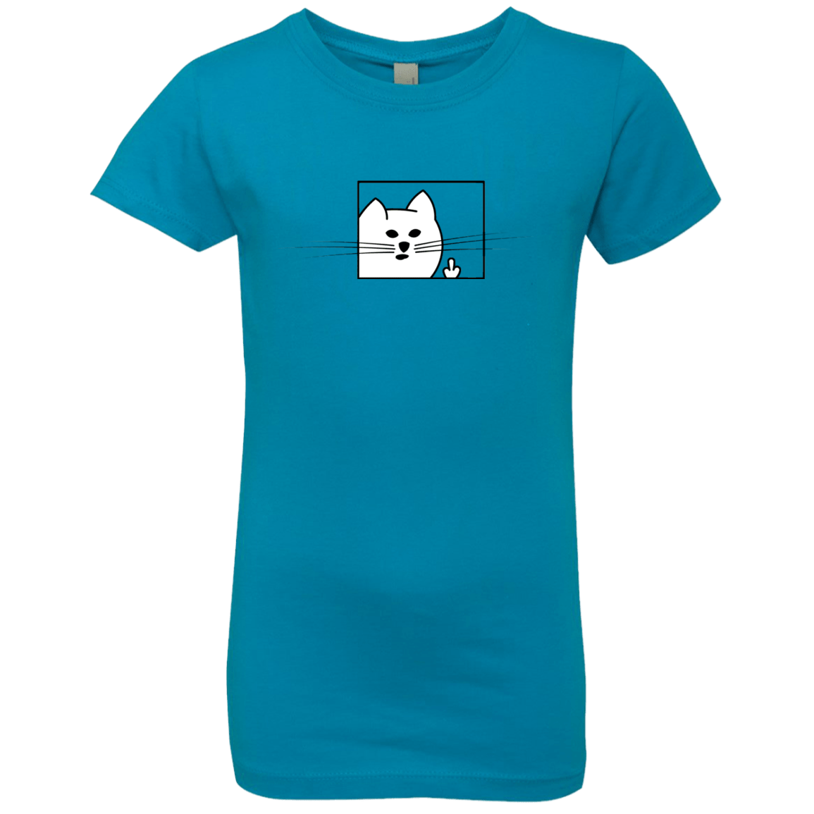 T-Shirts Turquoise / YXS Feline Flip Girls Premium T-Shirt