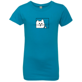 T-Shirts Turquoise / YXS Feline Flip Girls Premium T-Shirt