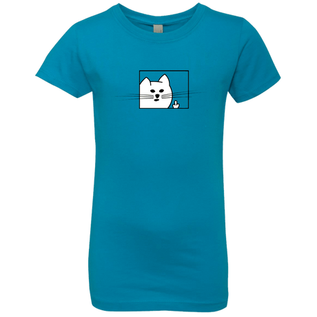T-Shirts Turquoise / YXS Feline Flip Girls Premium T-Shirt