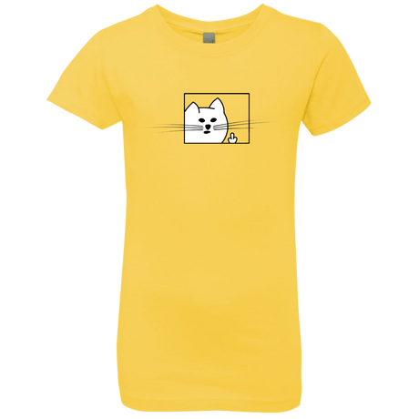 T-Shirts Vibrant Yellow / YXS Feline Flip Girls Premium T-Shirt
