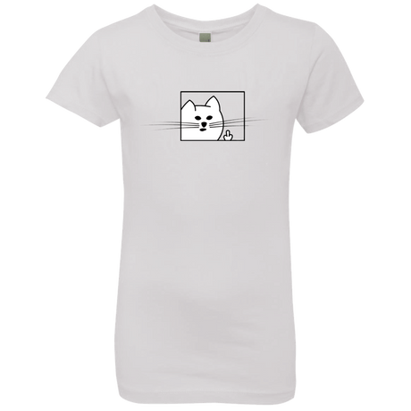 T-Shirts White / YXS Feline Flip Girls Premium T-Shirt