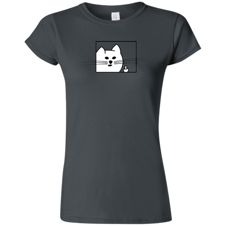 T-Shirts Charcoal / S Feline Flip Junior Slimmer-Fit T-Shirt