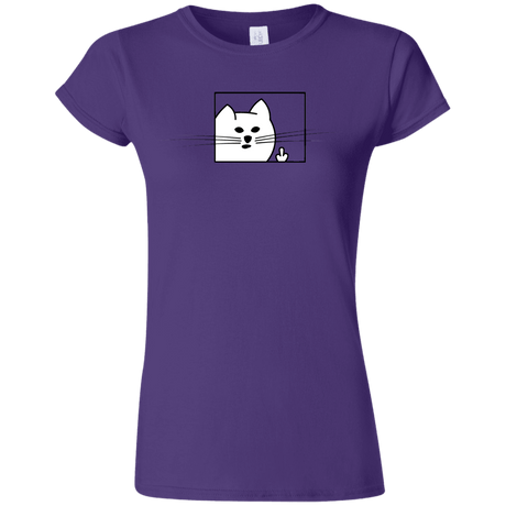 T-Shirts Purple / S Feline Flip Junior Slimmer-Fit T-Shirt