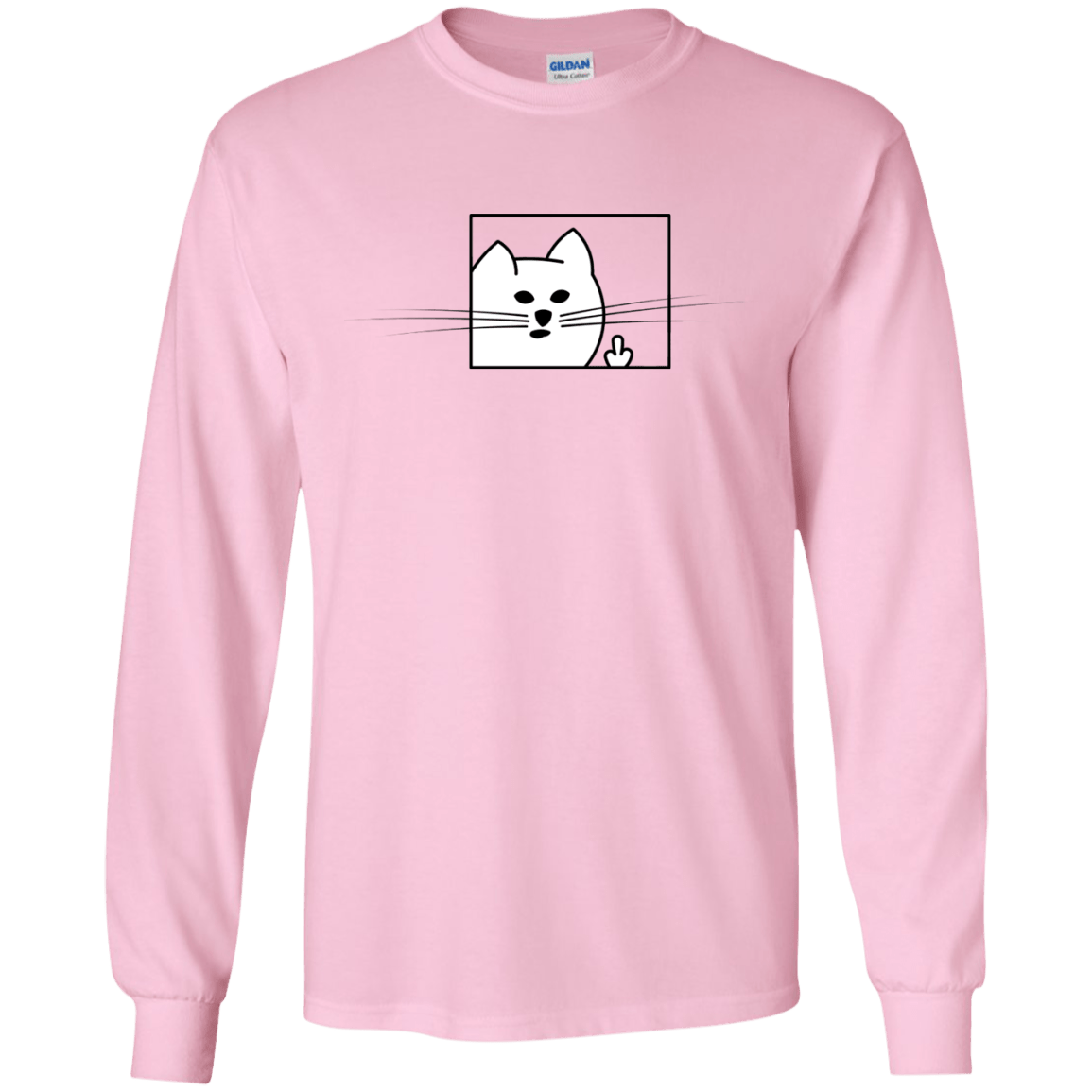 T-Shirts Light Pink / S Feline Flip Men's Long Sleeve T-Shirt