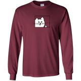 T-Shirts Maroon / S Feline Flip Men's Long Sleeve T-Shirt