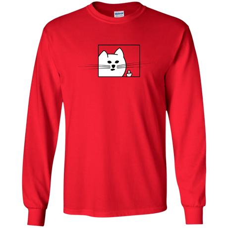 T-Shirts Red / S Feline Flip Men's Long Sleeve T-Shirt