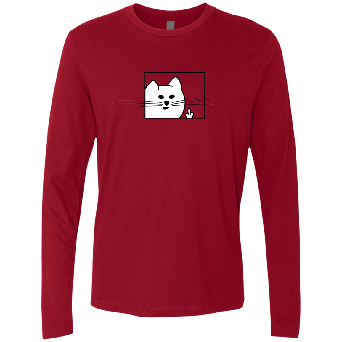 T-Shirts Cardinal / S Feline Flip Men's Premium Long Sleeve