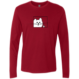 T-Shirts Cardinal / S Feline Flip Men's Premium Long Sleeve