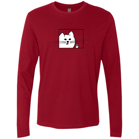 T-Shirts Cardinal / S Feline Flip Men's Premium Long Sleeve