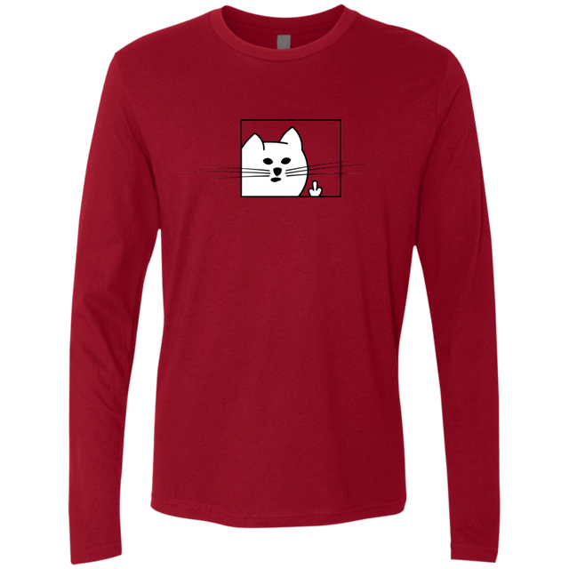 T-Shirts Cardinal / S Feline Flip Men's Premium Long Sleeve