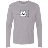 T-Shirts Heather Grey / S Feline Flip Men's Premium Long Sleeve