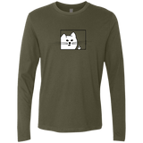 T-Shirts Military Green / S Feline Flip Men's Premium Long Sleeve
