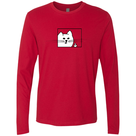T-Shirts Red / S Feline Flip Men's Premium Long Sleeve