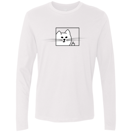 T-Shirts White / S Feline Flip Men's Premium Long Sleeve