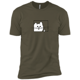 T-Shirts Military Green / X-Small Feline Flip Men's Premium T-Shirt
