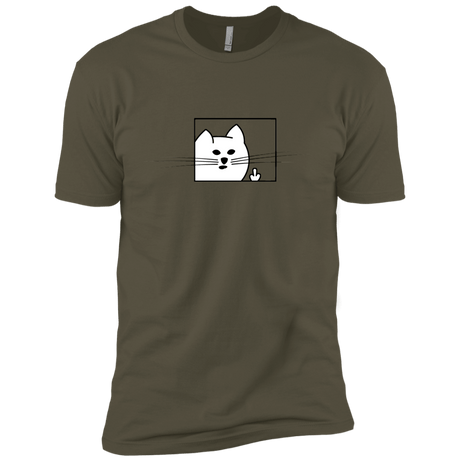 T-Shirts Military Green / X-Small Feline Flip Men's Premium T-Shirt