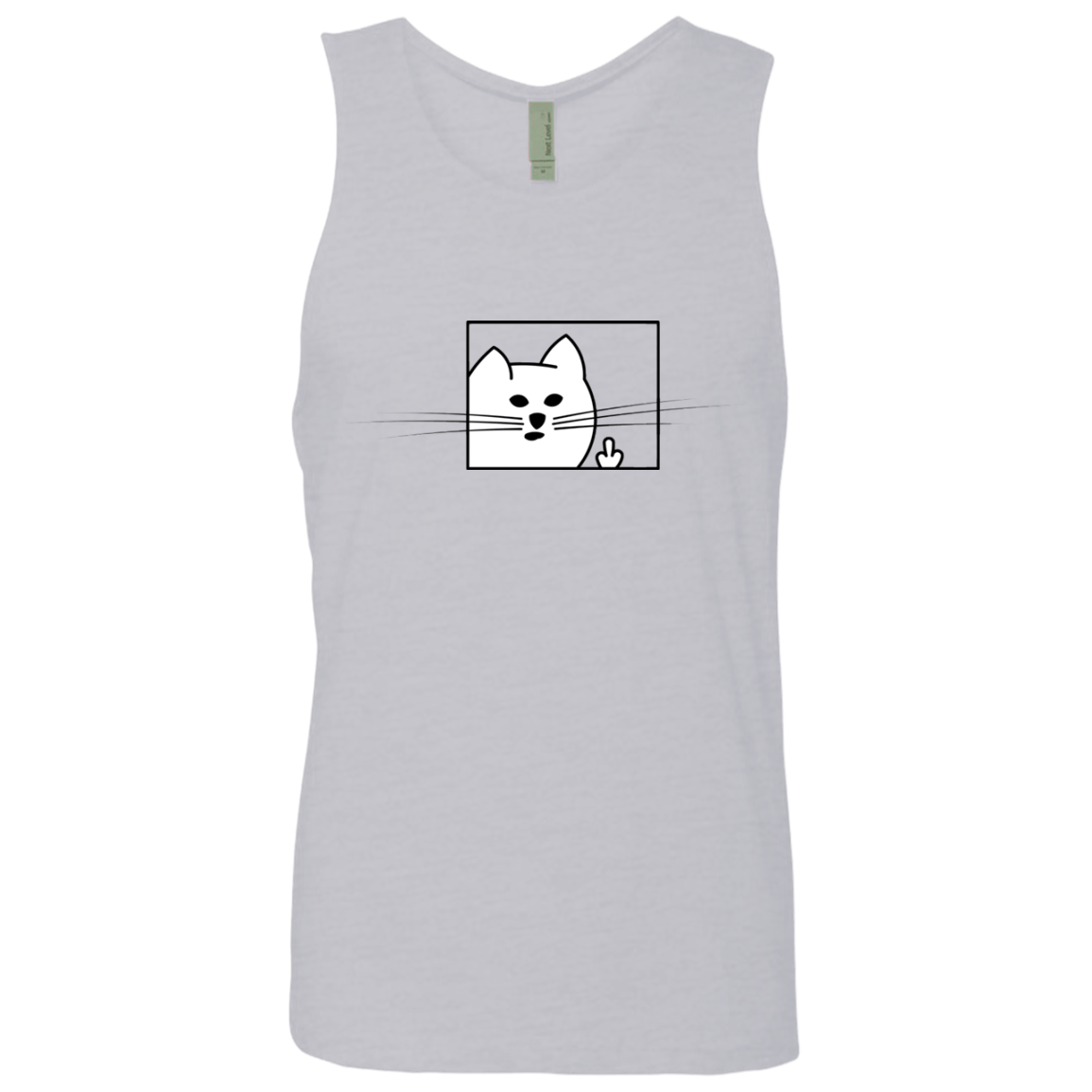 T-Shirts Heather Grey / S Feline Flip Men's Premium Tank Top