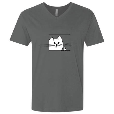T-Shirts Heavy Metal / X-Small Feline Flip Men's Premium V-Neck