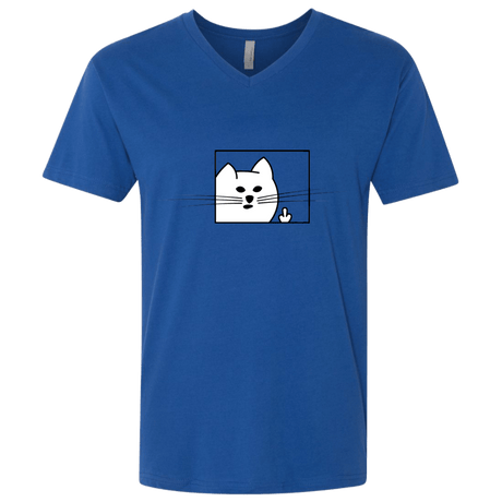 T-Shirts Royal / X-Small Feline Flip Men's Premium V-Neck