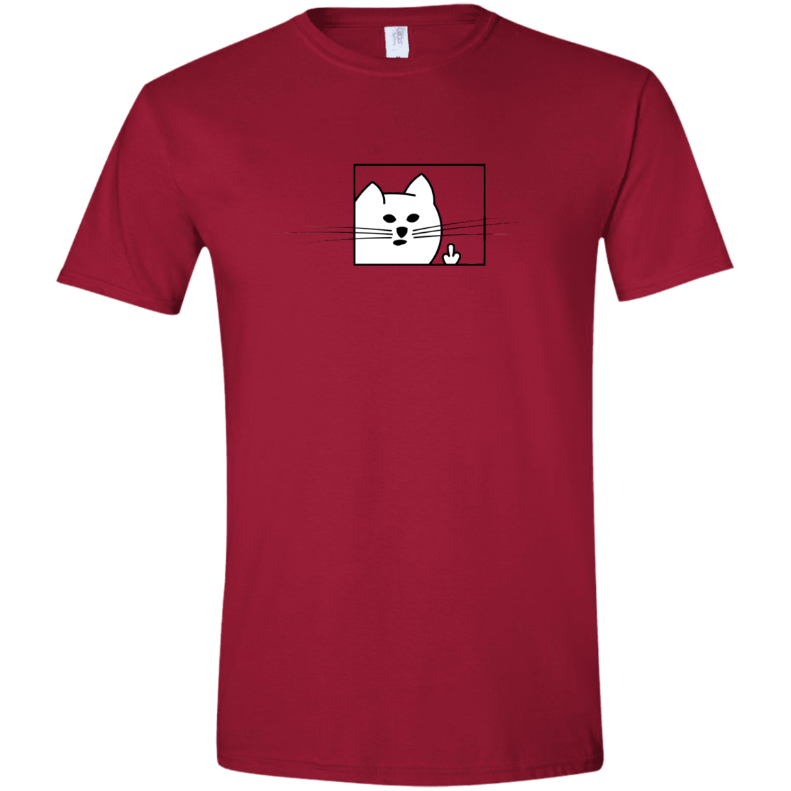T-Shirts Cardinal Red / S Feline Flip Men's Semi-Fitted Softstyle