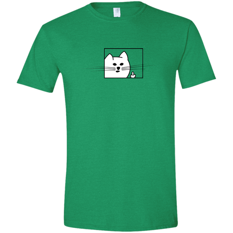 T-Shirts Heather Irish Green / S Feline Flip Men's Semi-Fitted Softstyle