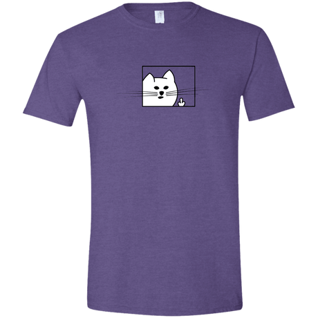 T-Shirts Heather Purple / S Feline Flip Men's Semi-Fitted Softstyle