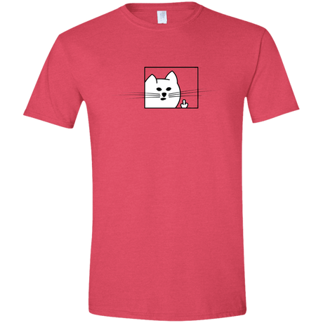 T-Shirts Heather Red / S Feline Flip Men's Semi-Fitted Softstyle