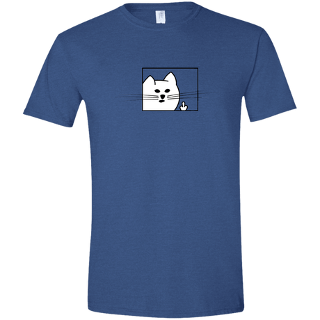 T-Shirts Heather Royal / X-Small Feline Flip Men's Semi-Fitted Softstyle