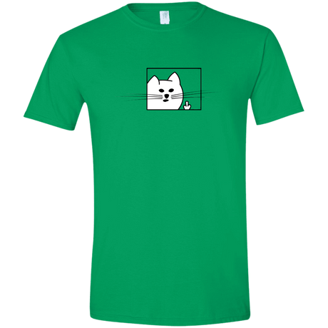 T-Shirts Irish Green / S Feline Flip Men's Semi-Fitted Softstyle