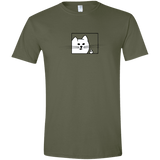 T-Shirts Military Green / S Feline Flip Men's Semi-Fitted Softstyle