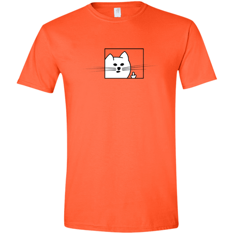 T-Shirts Orange / S Feline Flip Men's Semi-Fitted Softstyle