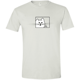 T-Shirts White / X-Small Feline Flip Men's Semi-Fitted Softstyle