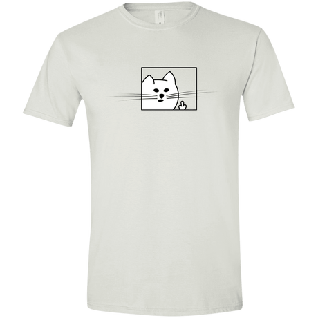 T-Shirts White / X-Small Feline Flip Men's Semi-Fitted Softstyle