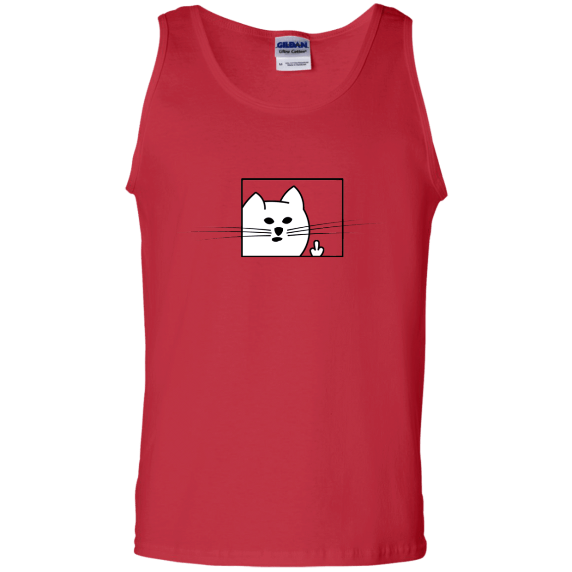T-Shirts Red / S Feline Flip Men's Tank Top