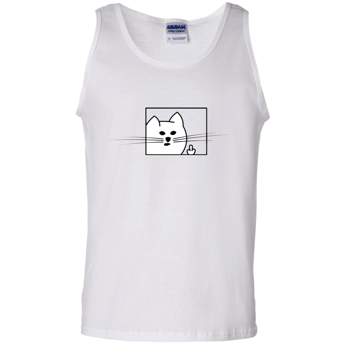 T-Shirts White / S Feline Flip Men's Tank Top