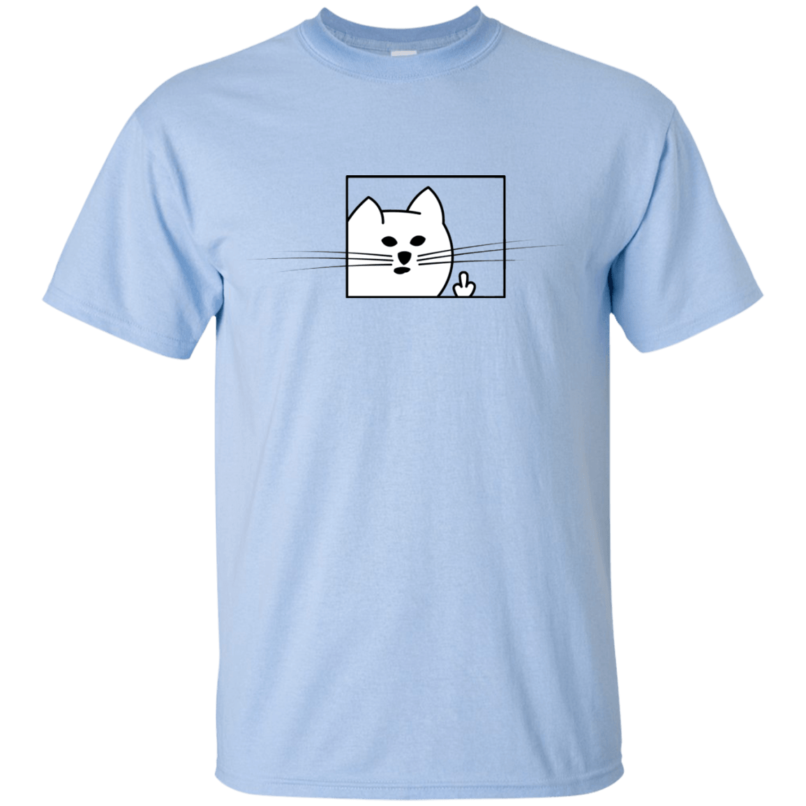T-Shirts Light Blue / S Feline Flip T-Shirt