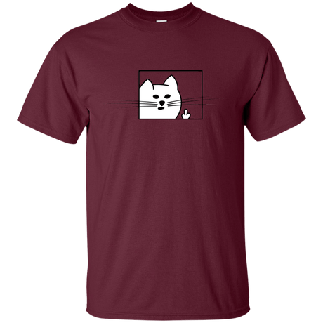 T-Shirts Maroon / S Feline Flip T-Shirt