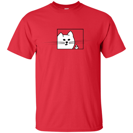 T-Shirts Red / S Feline Flip T-Shirt
