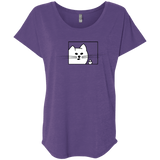 T-Shirts Purple Rush / X-Small Feline Flip Triblend Dolman Sleeve