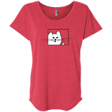 T-Shirts Vintage Red / X-Small Feline Flip Triblend Dolman Sleeve