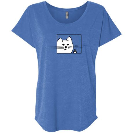 T-Shirts Vintage Royal / X-Small Feline Flip Triblend Dolman Sleeve