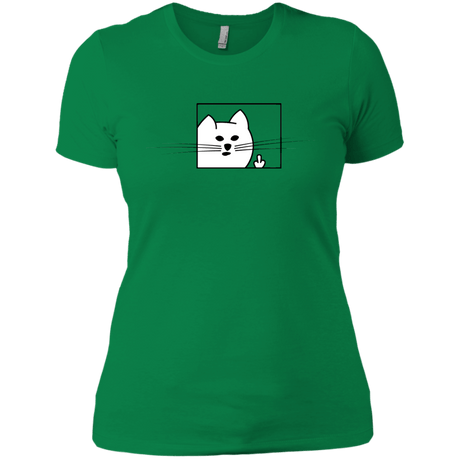 T-Shirts Kelly Green / X-Small Feline Flip Women's Premium T-Shirt