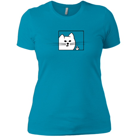 T-Shirts Turquoise / X-Small Feline Flip Women's Premium T-Shirt