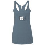 T-Shirts Indigo / X-Small Feline Flip Women's Triblend Racerback Tank