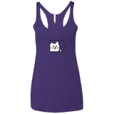T-Shirts Purple Rush / X-Small Feline Flip Women's Triblend Racerback Tank