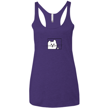 T-Shirts Purple Rush / X-Small Feline Flip Women's Triblend Racerback Tank